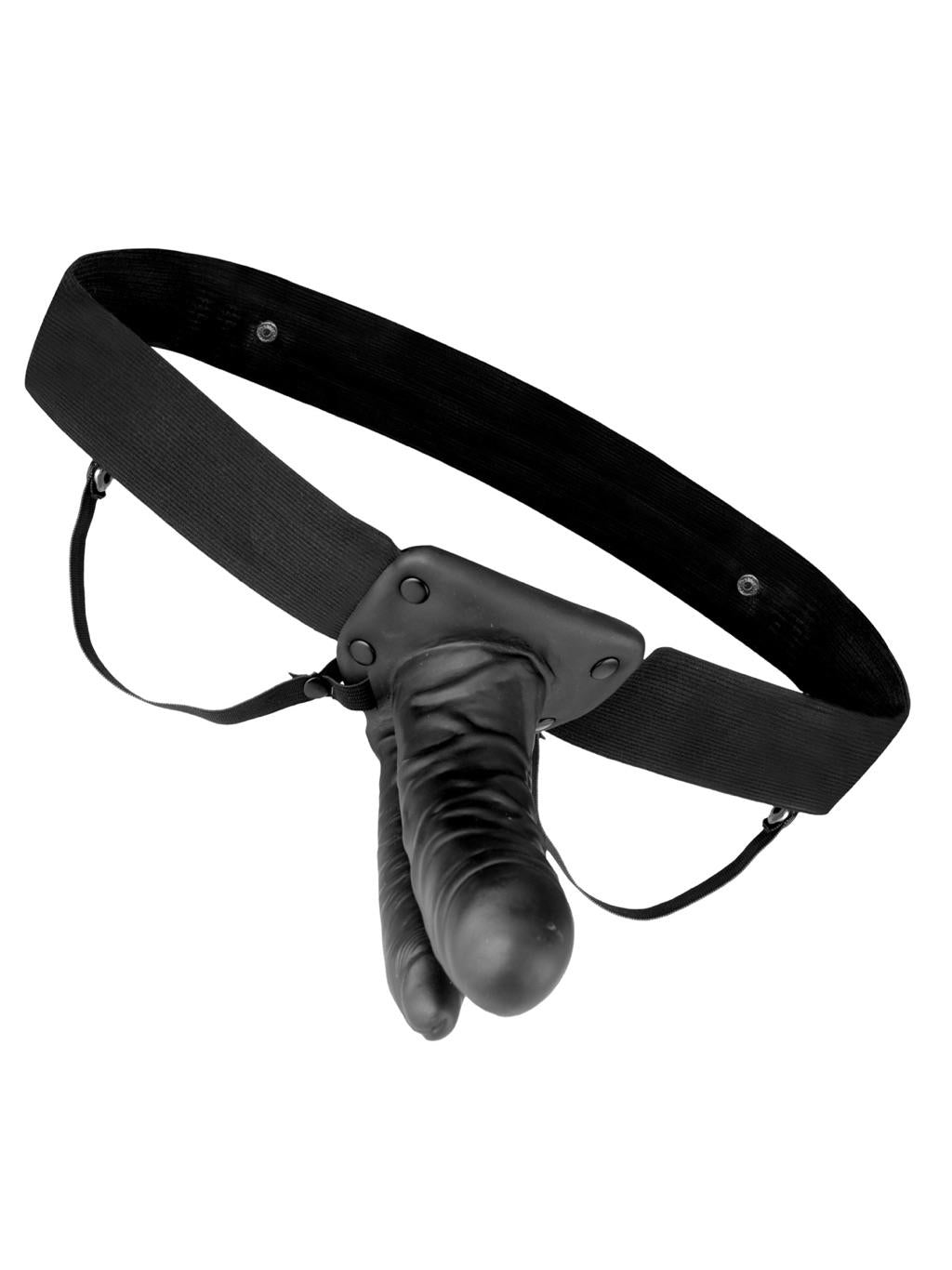 Lux Fetish | Unisex Vibrating Hollow Double Strap-On