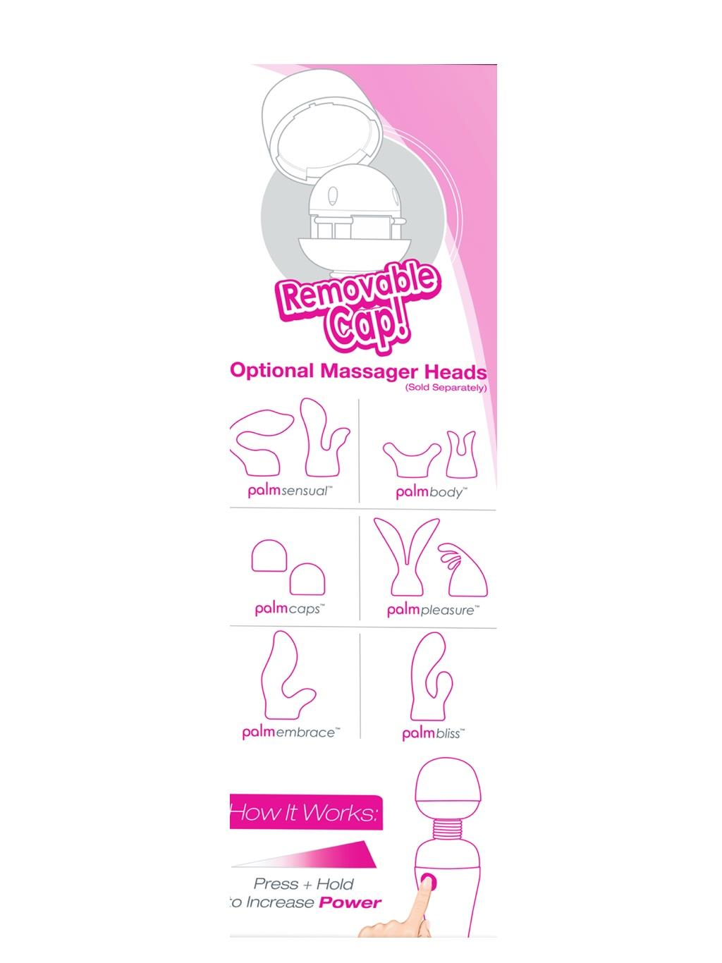 Swan Palm Power Rechargeable Massager - Fuchsia
