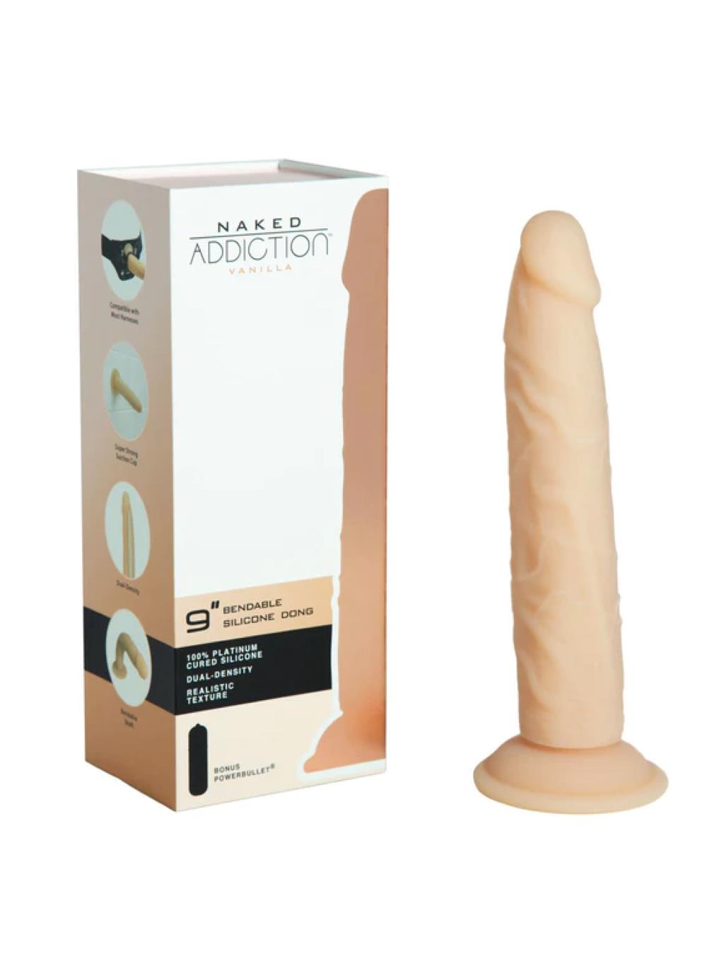 Swan Naked Addiction 9" Dildo - Vanilla