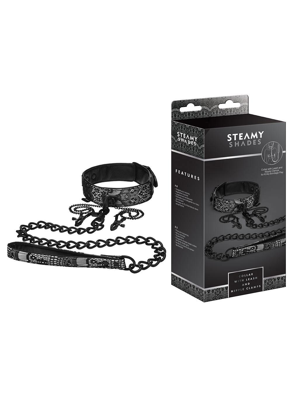 Steamy Shades | Collar & Leash & Nipple Clamps