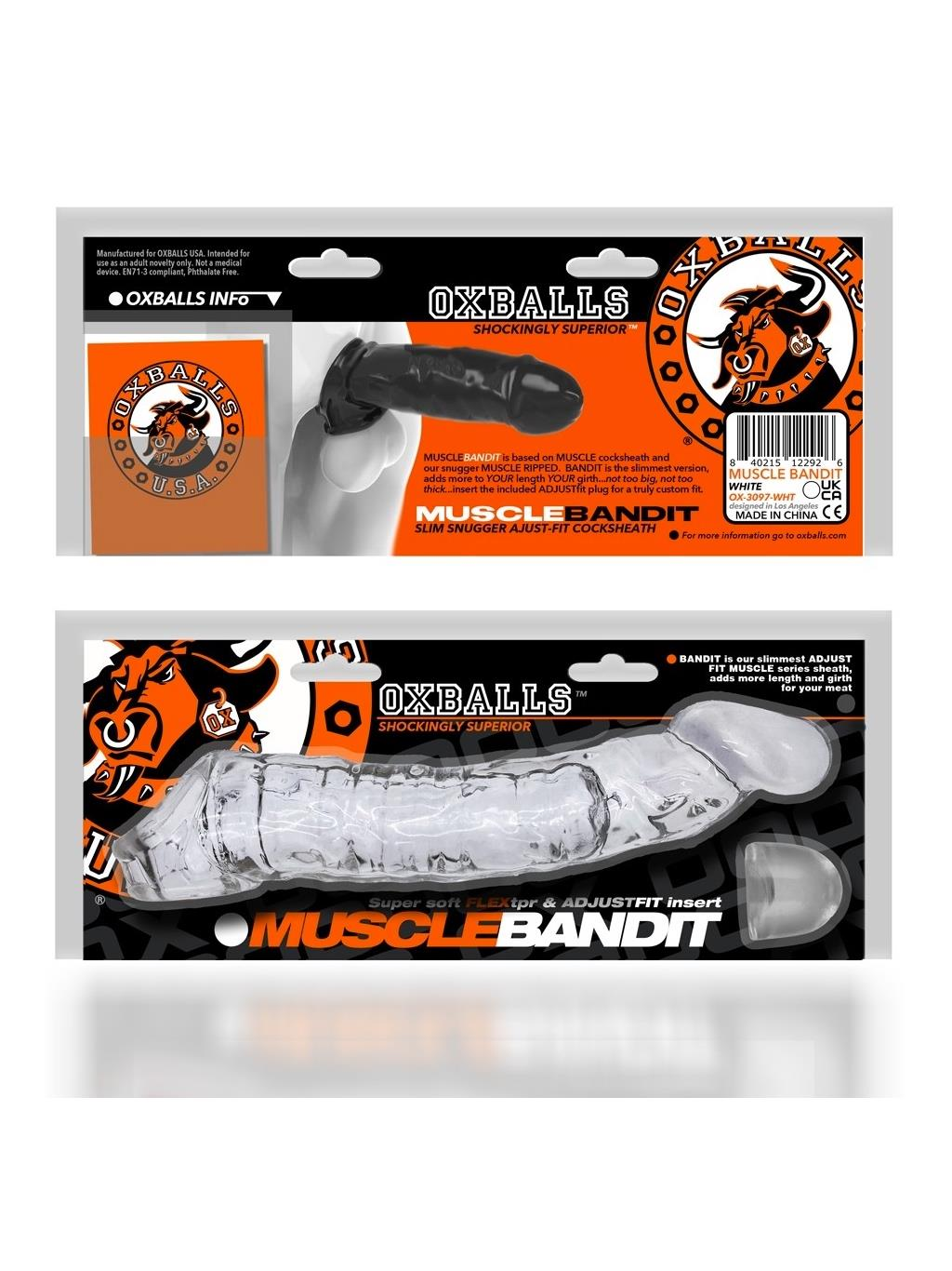 Oxballs Muscle Bandit Sheath - Clear