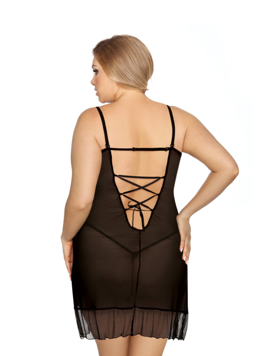 Anais Vela Chemise XXL+ - Black