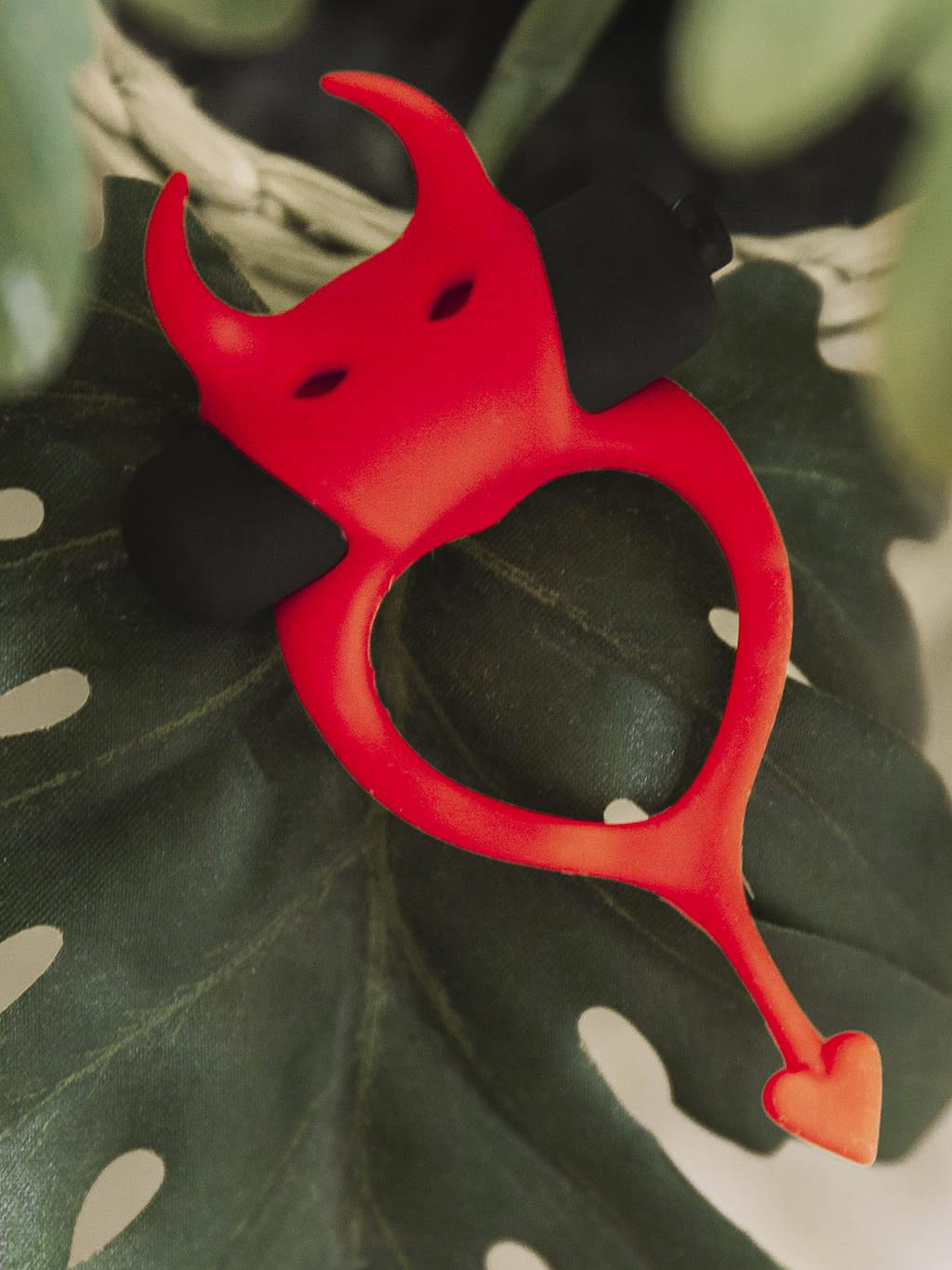 Adrien Lastic Devol Penis Ring on a leaf.
