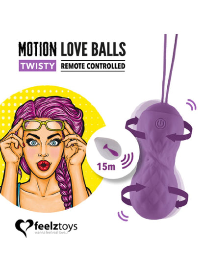 FeelzToys Motion Love Balls Twisty - Purple