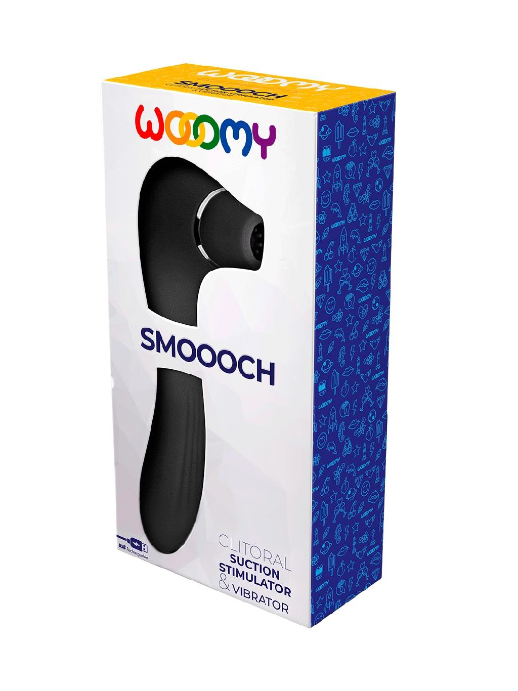 Wooomy Smoooch Clitoral Vibrator - Black