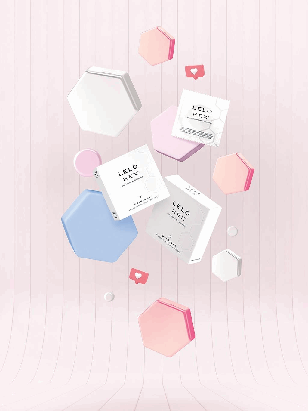 Lelo Hex Condoms - 3 Pack