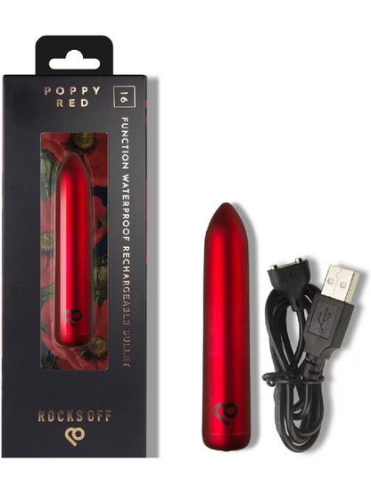 Rocks-Off Rechargeable Bullet - Poppy Red