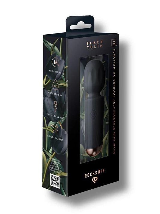 Rocks-Off Rechargeable Mini Wand - Black Tulip
