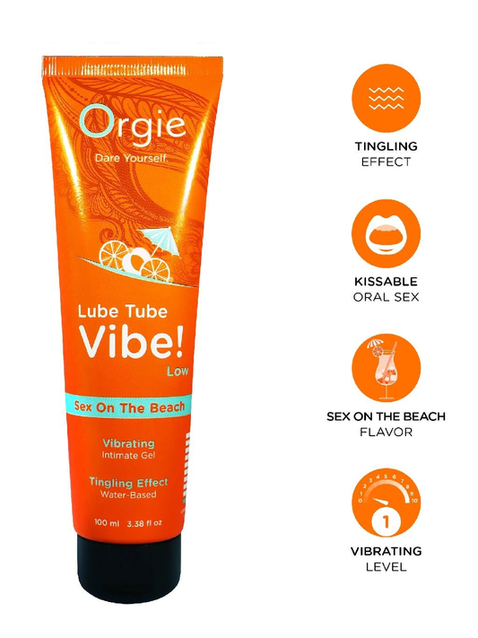Orgie Lube Tube Vibe! - Low - Sex On The Beach - 100ml