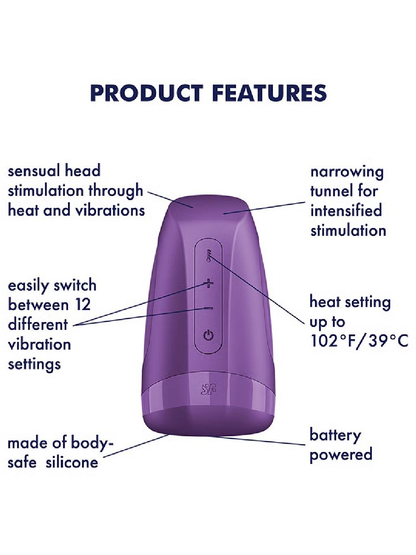 Satisfyer | Men Heat Vibration : Dark Berry