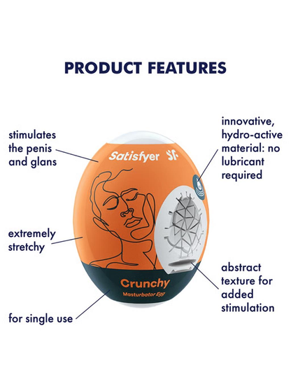 Satisfyer | Masturbator Egg Single Crunchy : Orange