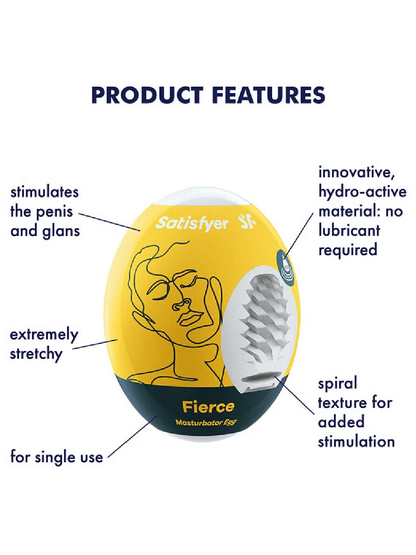 Satisfyer | Masturbator Egg Single Fierce : Yellow