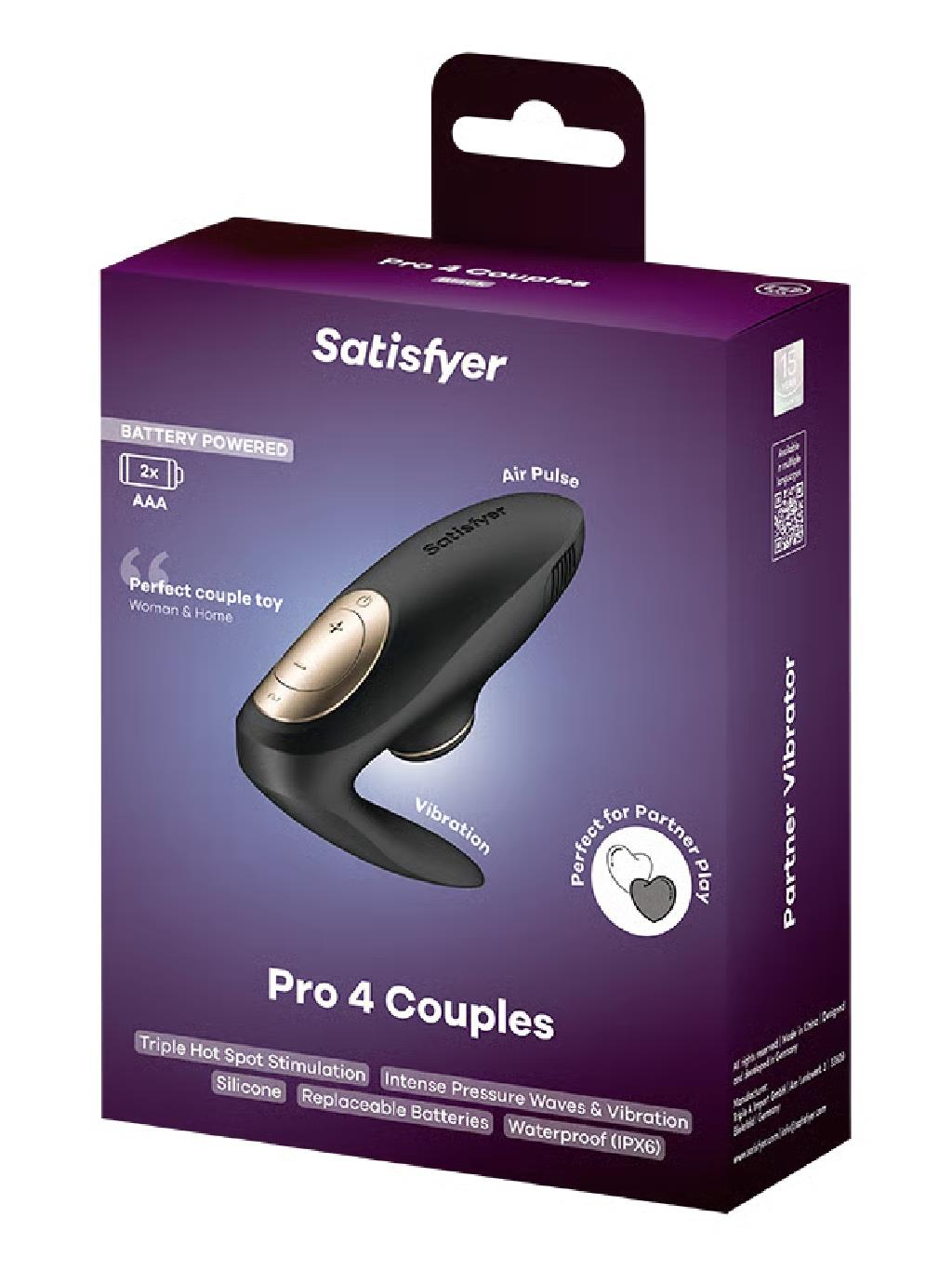 Satisfyer | Pro 4 Couples Battery Series : Black