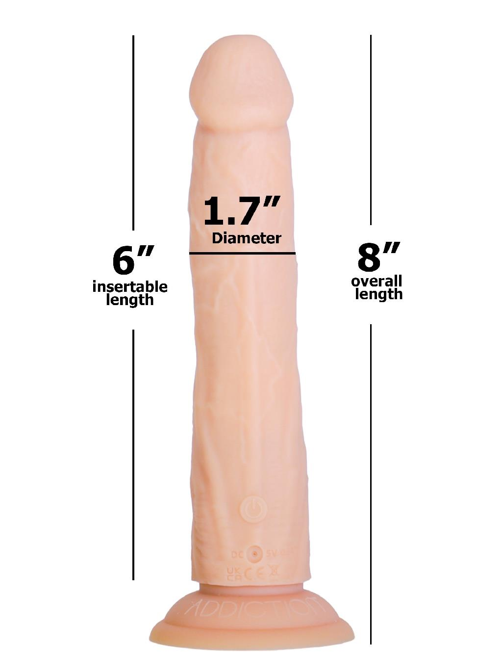 Swan | Naked Addiction 8" Rotating and Vibrating Vibrator : Vanilla