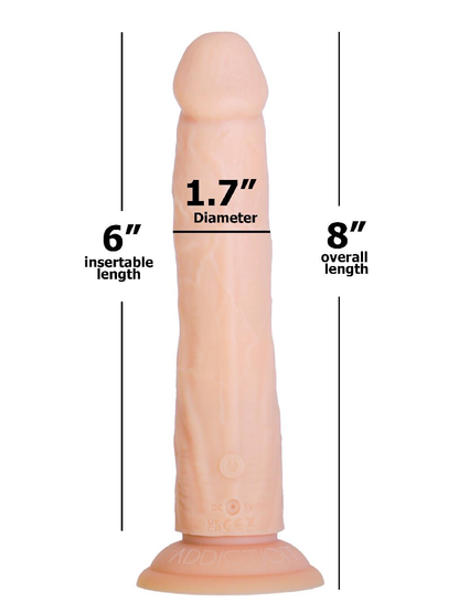 Swan | Naked Addiction 8" Rotating and Vibrating Vibrator : Vanilla